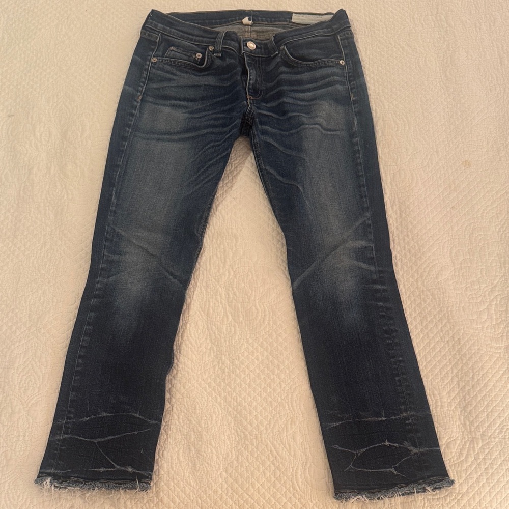 rag & bone Dark Indigo Cropped Jeans